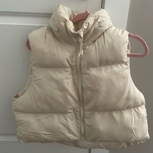 shein beige puffer vest